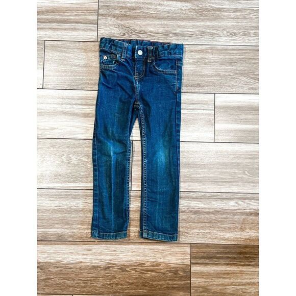 Petit Bateau Girls Denim Jeans, Size 4 - Picture 1 of 6